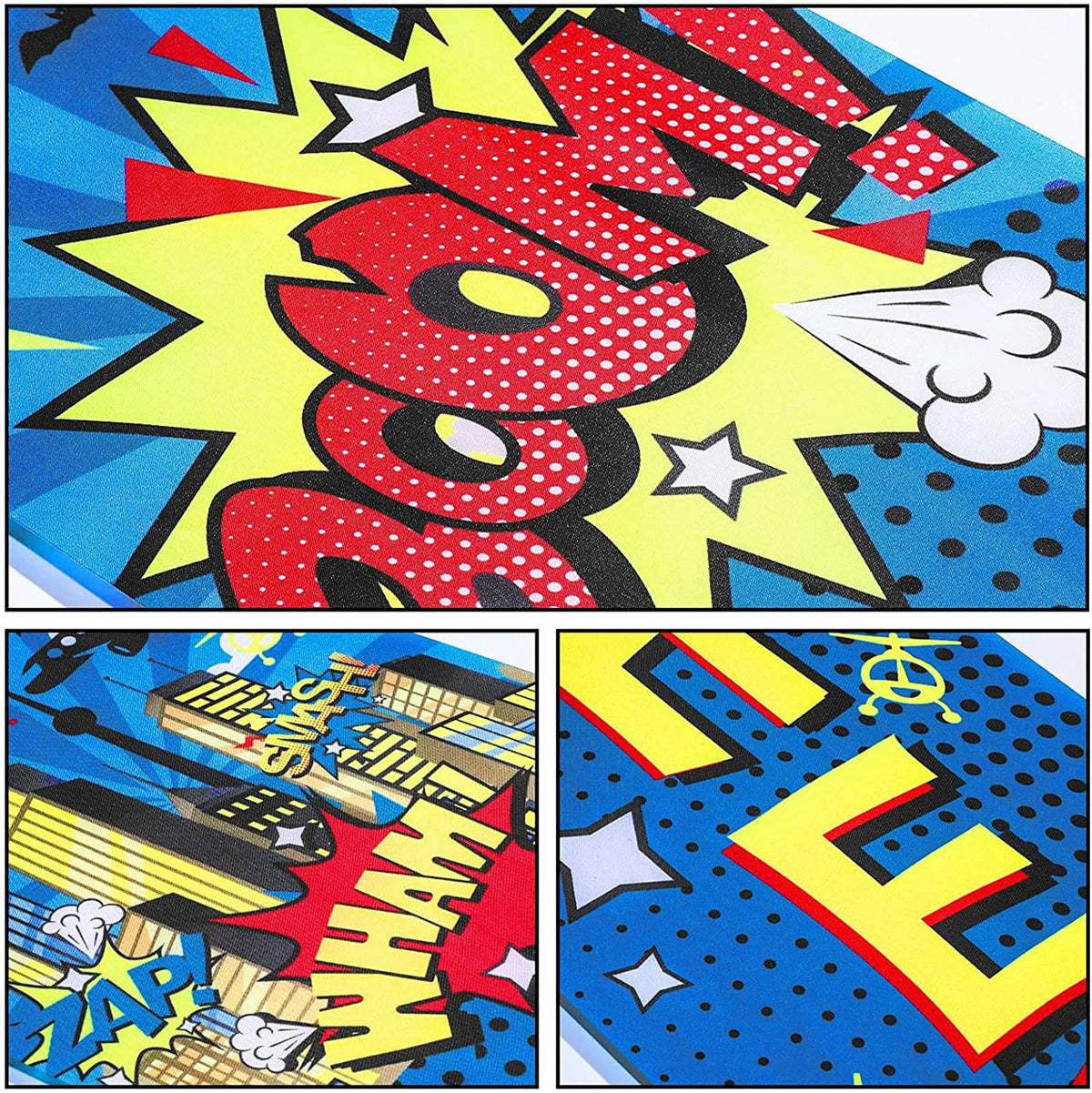 Hero Decorations Hero Backdrop Hero Porch Sign Banners Welcome Hanging Hero Decoration for Super Fun Hero Party Wall Decoration Door Action
