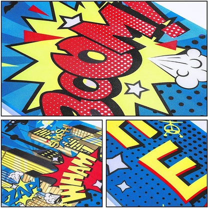 Hero Decorations Hero Backdrop Hero Porch Sign Banners Welcome Hanging Hero Decoration for Super Fun Hero Party Wall Decoration Door Action