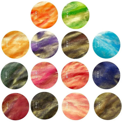 STONCEL Glass Dip Pen Set, 18-Pieces Calligraphy Pens Set - 14 Color Inks, Pen Holder, Cleaning Cup, 2 Crystal Glass Pens for Art, Writing, Drawing, Signatures, Gift for Artist
