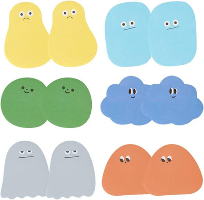 6 Pack 360 Sheets Cute Novelty Sticky Notes, Cartoon Sticky Notes Self-Stick Notes Memo Pads, Kawaii Stationary Supplies Note for Students S