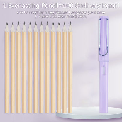 RETON 8Pcs Everlasting Pencil, Infinite Reusable Pencils with 8pcs Replacement Nibs, Inkless Eternal Pencils for Writing Painting Sketching