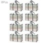 8 Pack Extra Large Heavy Duty Moving Bags, Storage Bags with Strong Zippers & Handles Bags for Moving Ideal Storage Tote for Clothes Packing, Dorms Supplies