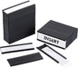 QUMENEY 50Pcs Magnetic Data Card Holders Magnetic Labels with Magnets and Cards for Metal Shelving, Metal Racks, Metal Mailboxes, 1 x 3 Inch