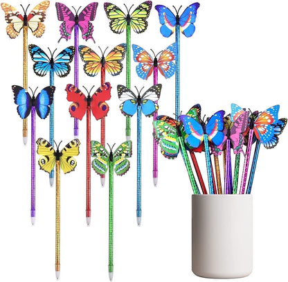 RETON 24 Pack Butterfly Ballpoint Pens, Novelty Pens Fine Point 0.5, Cute Writing Pens for  Women Gifts, Bulk Pens for Office Home Supplies