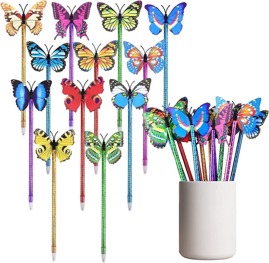 RETON 24 Pack Butterfly Ballpoint Pens, Novelty Pens Fine Point 0.5, Cute Writing Pens for  Women Gifts, Bulk Pens for Office Home Supplies