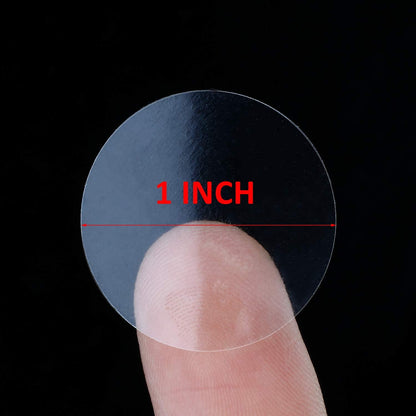 QUMENEY 2000 Pieces Clear Seal Label Clear Retail Package Round Seal Labels Adhesive Stickers Round Envelope Stickers, Transparent for Schoo