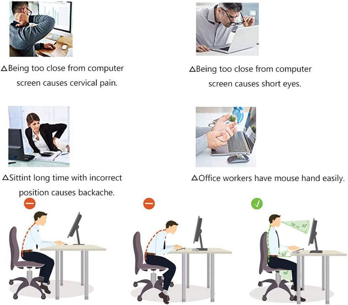 Arm Rest for Desk, Black Desk Extender Ergonomic Arm Support, Adjustable Rotating Computer Arm Support Pad for Table, Office, Chair, Desk (Black)