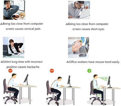 Arm Rest for Desk, Black Desk Extender Ergonomic Arm Support, Adjustable Rotating Computer Arm Support Pad for Table, Office, Chair, Desk (Black)