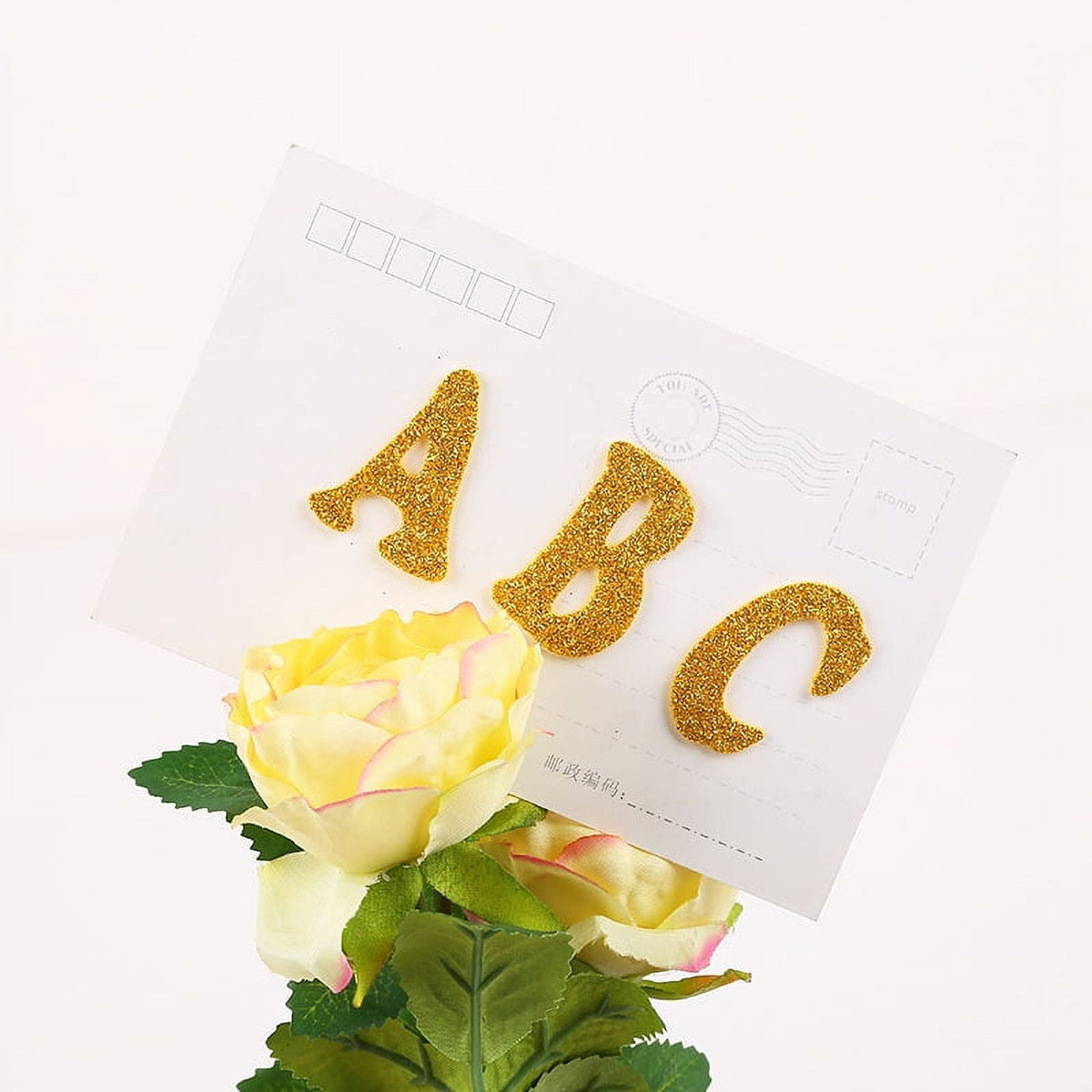 QUMENEY Glitter Foam Letters Stickers 6 Sheets Randomized style Self Adhesive Alphabet Number Stickers,Craft Embellishments for Decorating S